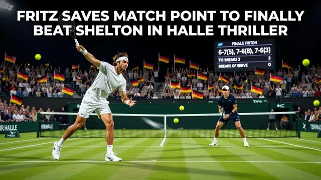 Fritz Saves Match Point to Finally Beat Shelton in Halle Thriller